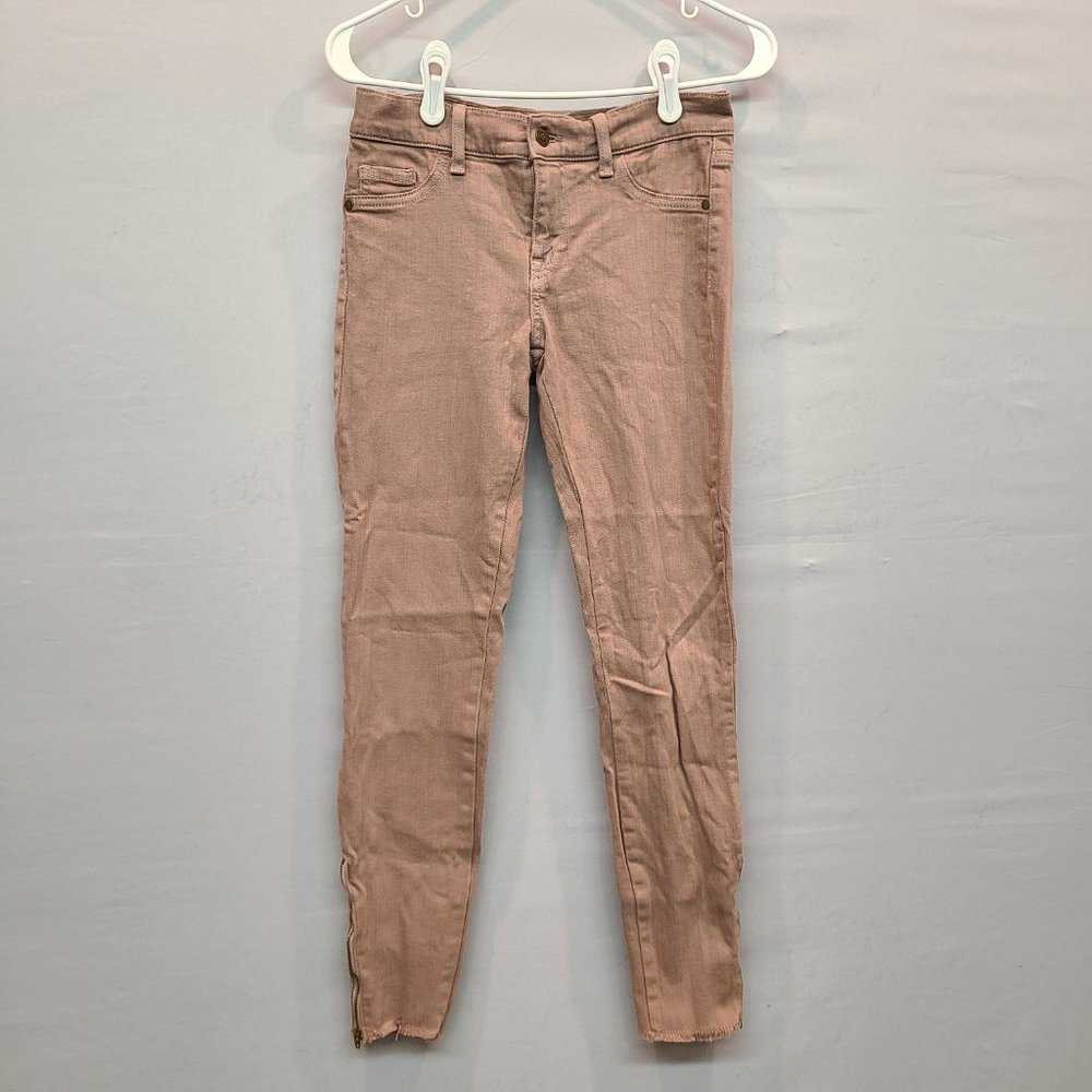 Pistola Pant Dusty Pink Skinny Jeans Zipper Ankles Womens 26